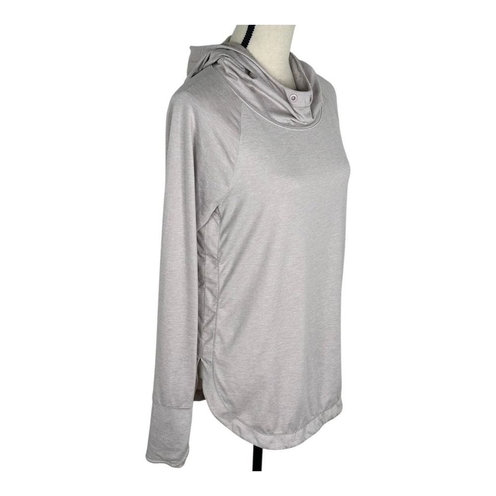 Athleta Uptempo Hoodie Soft ‎ Sweatshirt Thumb Holes Size Medium Gray - Picture 2 of 13
